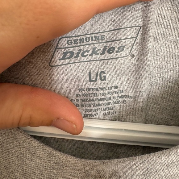 Dickies Gray Short Sleeve Tee Classic Crew Neck - Picture 4 of 5